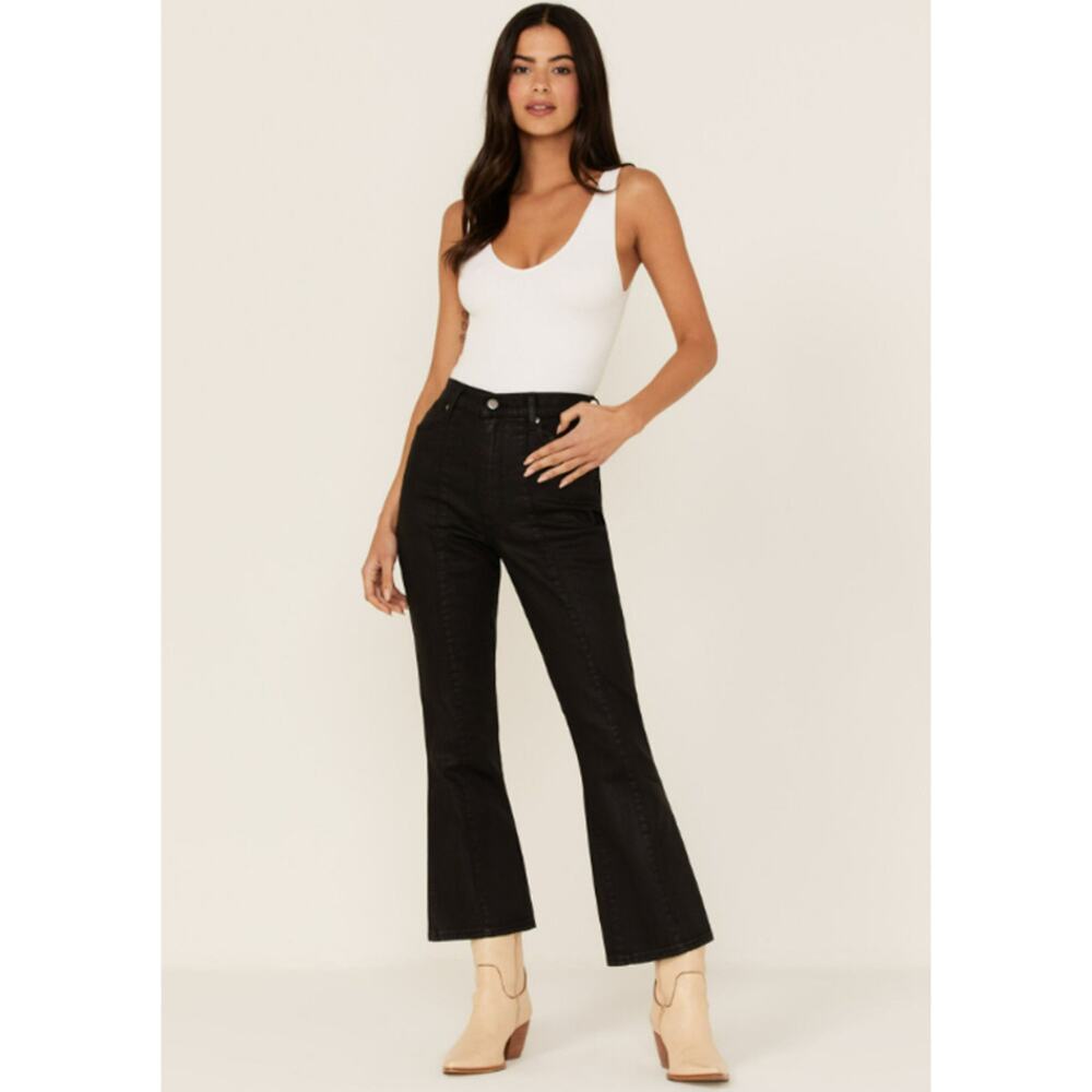 Wrangler Fender Women's 31x28 Jeans Black Wrock High Rise Kick Flare NWT I